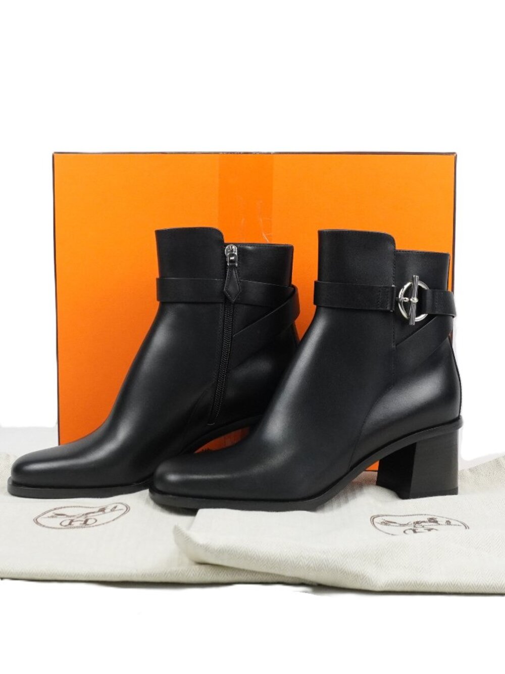 Hermes Jill 60 Ankle Boots In Black (H251124Z02) - Hermes Size 38 / US 7.5